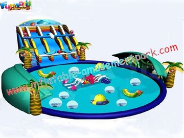 Customized Kids Funny Inflatable Water Toys 0.55MM PVC tarpaulin for the slides