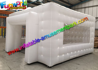 Clear White Color Cube Outdoor Inflatable Tent With CE / UL Blower