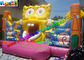 Garden Spongebob Bounce Castles , PVC Tarpaulin Bouncy Castles