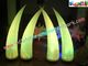 Durable Inflatable Lighting Decoration Tusk 3 Meter No Leak For Exhibition