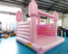 Pink 0.55mm PVC Inflatable Bounce Houses Quadruple Stitching