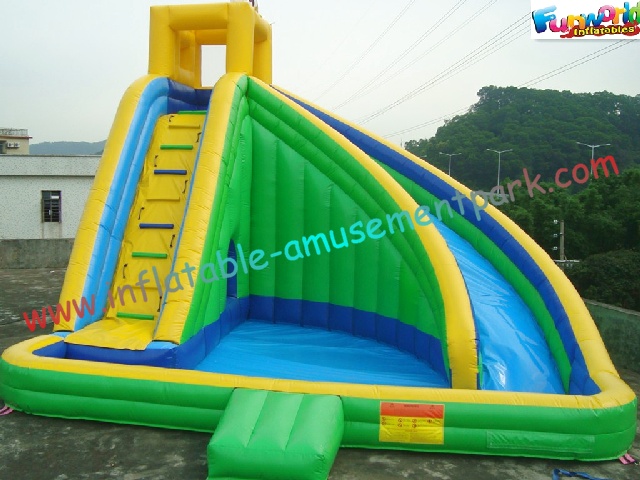 Green Waterproof Outdoor Inflatable Water Slides ...