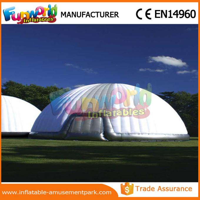 Yellow And Blue Tennis Field Inflatable Party Tent / Air Cover