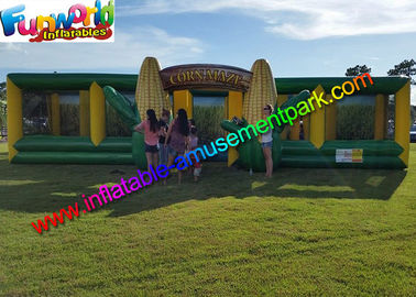 EN71 Awasome Sports Games Inflatable Corn Laser Maze  With Digital Painting Farm