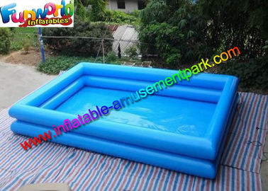 Heat Sealed Rectangle Inflatable Swimming Pool , 2 Layers Inflatable Water pools