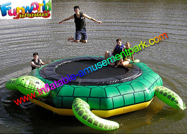 Turtle Jump 15-Foot Water Trampoline, Inflatable Floating Water Toys / Jumping Pad