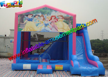 Giant Princess Combo Bouncer Slide PVC Tarpualin , Water - Proof Kids Bounce Combo