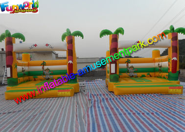 Popular Palm Tree Commercial Bouncy Castles Inflatable Bouncer House 4m x 4m x 3.5m