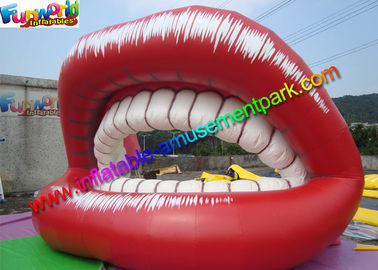 Red Popular Inflatable Advertising Signs Ladies Lips Teeth Promotion