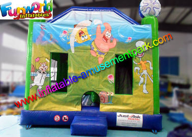 Sponge Bob Inflatable Bouncer Slide , Inflatable Jumping Slide With High Quality