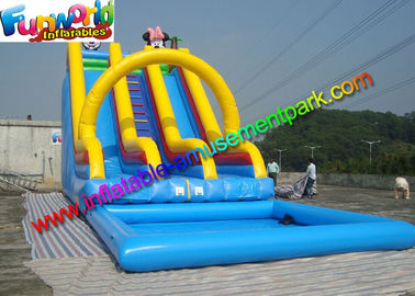 Dual Slide Mickey Outdoor Inflatable Water Slides 0.55mm PVC Tarpaulin