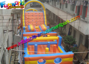 Sewed Inflatable Outdoor Play Equipment With Climbing Wall For Fun