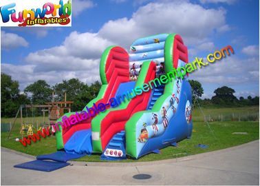 Three Line Commercial Inflatable Slide 0.55mm PVC With Air Blower