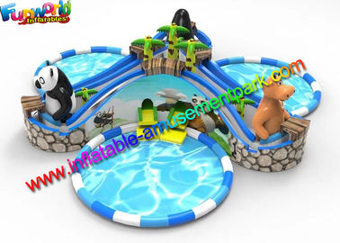 Beach Large Inflatable Water Parks , Pool Toys Inflatable Water Slides