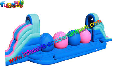 Amusement Park Inflatable Sports Games Sport Wipe Out Ball Challenge With PVC