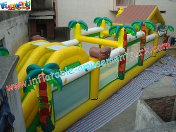 Outdoor Durable Interactive Game Inflatables Obstacle Course Tunnels Toys With Customized