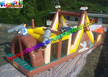 Popular Pirate Inflatables Obstacle Course , Inflatable Tunnel Toys With PVC