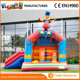 Clown Red / Yellow Inflatable Bouncer Slide Mini Moonwalk Kids Jumping Castle