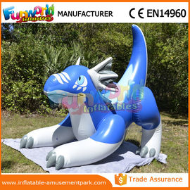 Blue Inflatable Cartoon Characters Advertising Inflatable Sea Dragon Shape