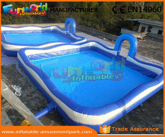 Blue Color Giant Inflatable Water Pools With 680W Air Pump 3 Years Warranty