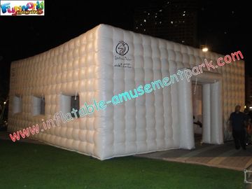 White Cube Inflatable Party Tent , Inflatable Buildings For Exhibition