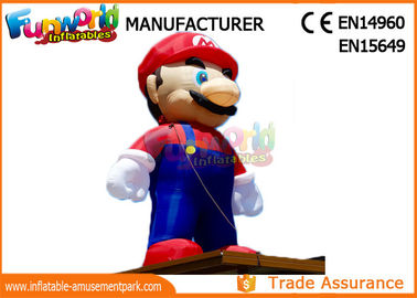 PVC Coated Nylon 3 - 8m Advertising Inflatables Mario Model / Inflatable Cartoon Characters