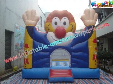 Waterproof Clown Inflatable Commercial Bouncy Castles CE  Blower