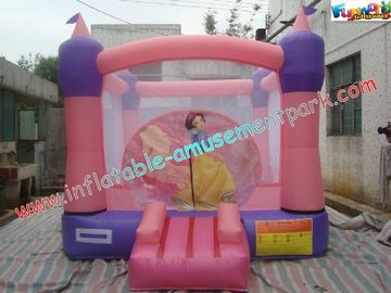 Pink Inflatable Bounce Houses , CE / EN14960 Jumping Castle Rentals