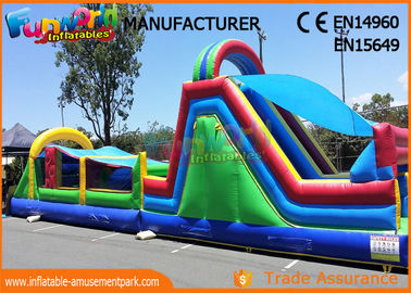 Kids Inflatable Obstacle Course Bounce House Fire Retardant And Water - Proof