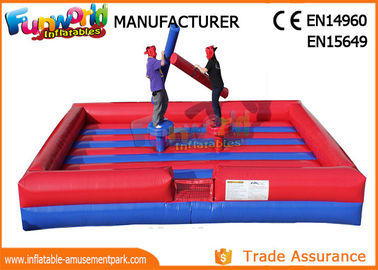 PVC Tarpaulin Inflatable Sports Games / Gladiator Duels Blow Up Jousting Arena