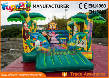 Jungle Inflatable Air Jumping House Commercial Bouncy Castles Digital Printing