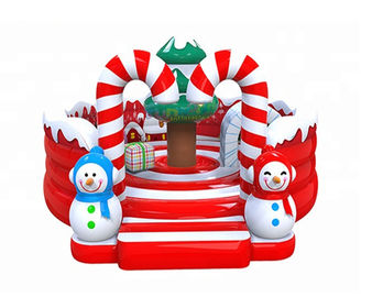 Round Christmas Inflatable Play Park Candy House Moon Bounce Playground