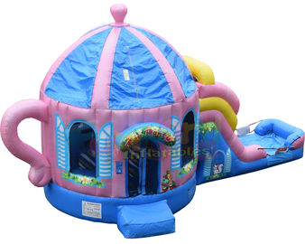 Teapot Inflatable Combo Bounce Slide Custom Made Blow Up Attractions Structures