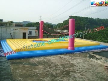 Customized Inflatable Sports Games Funny Bossaball / Volleyball Court