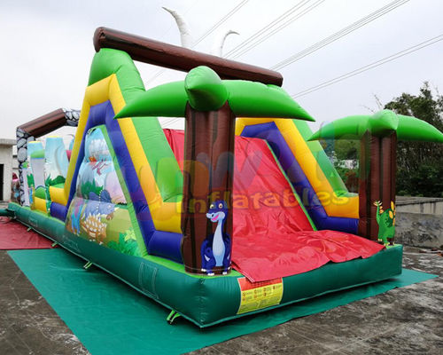 Inflatable Obstacle Course Combo Bouncing Castle For Advertisement