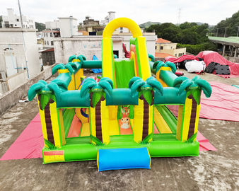 Safari Park Inflatable Playground Coconut Tree Bounce Slide