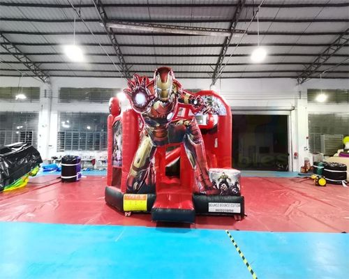 Super Hero 1000D Inflatable Bounce House Combo For School