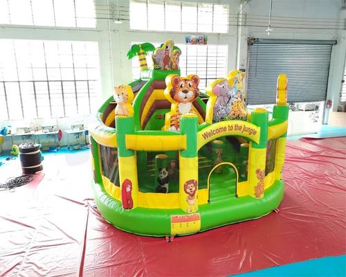 Toddler Jungle Park Jumping Combo Inflatable Bouncer Slide