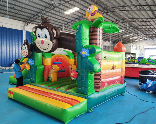 Commercial Bouncy Castle Inflatable Water Slide With Pool