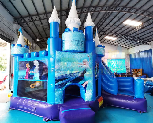 SGS Inflatable Frozen Jumping Bouncy Castle For Gardens