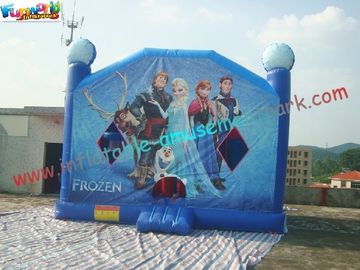 Popular Frozen Inflatable Bouncer Slide , Inflatable Frozen Castle Combo Slide