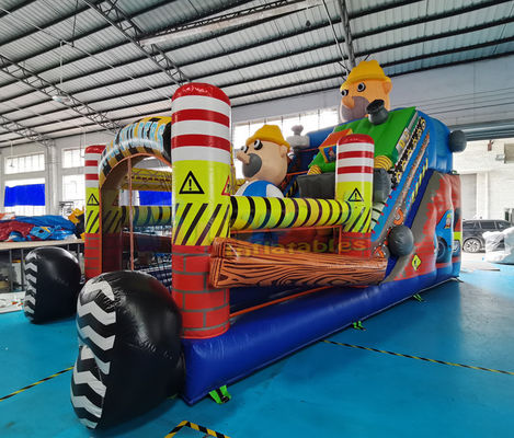 Customized Multi Color 1000D Inflatable Castle Bouncer Slide