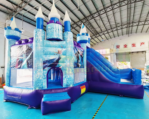 Frozen Bouncy Castle 18OZ PVC Inflatable Bouncer Slide