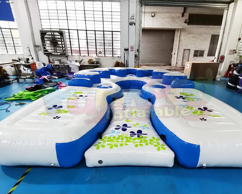 1000D Inflatable Boat Island Outdoor Swimming Pool Water Float Games