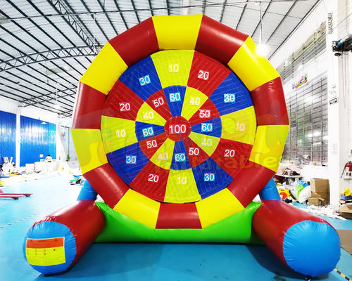 Party Interactive Game Colorful Inflatable Football Goal For Backyard