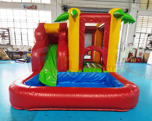 Commercial Backyard Kids Inflatable Bouncer Slide Digitial Printing Logo