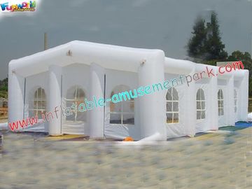 PVC Tarpaulin / PVC Coated Nylon Inflatable Party Tent , White Inflatable Wedding Tents