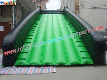Green Color Wide Long Commercial grade 0.55mm PVC tarpaulin Inflatable Slide for rent