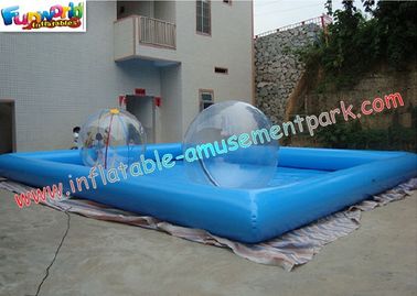 Blue color 7 x 6 meter PVC tarpaulin Swimming Inflatable Water Pools for zorb ball
