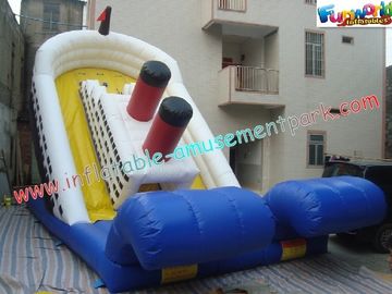 Outdoor Large 0.55mm PVC tarpaulin Commercial Inflatable Titanic Slide for Kids Playing